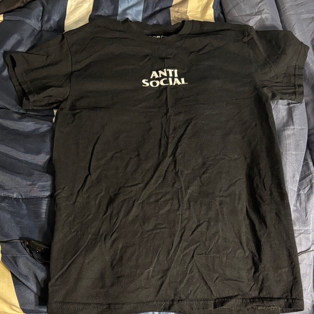 Eighty Eight Black 'Anti Social' Short Sleeve Tee